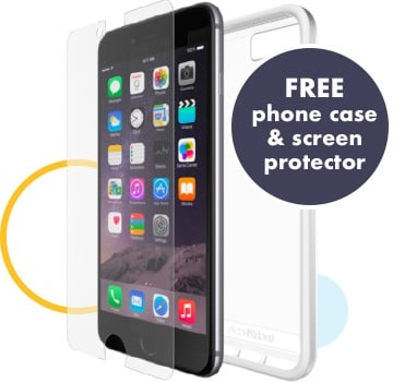FREE Case and Fitted Screen Protector on all phone and tablets