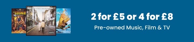 2 for £5 or 4 for £8 on Pre-Owned Media
