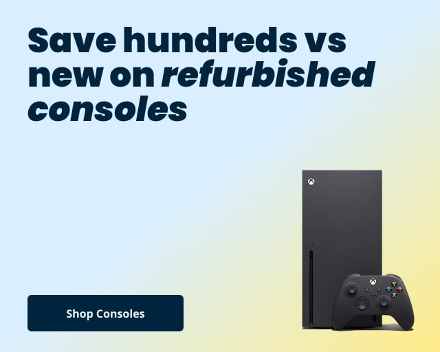 Save hundreds vs new on refurbished consoles