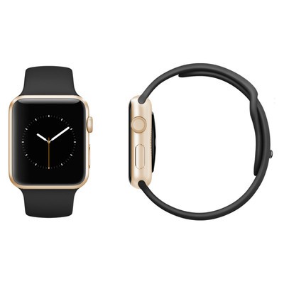Apple Watch Series 2 Gold Aluminium Case 42MM Black Sport Band
