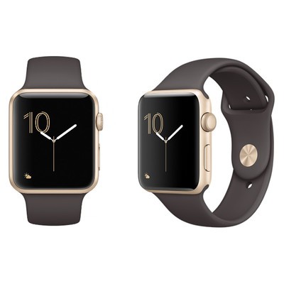 Apple Watch Series 2 Gold Aluminium Case 42MM Cocoa Sport Band