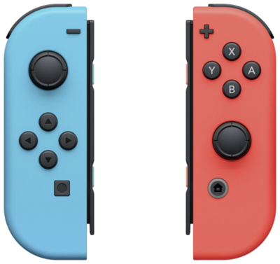 NINTENDO SWITCH JOY-CON CONTROLLER PAIR NEON RED \u0026 NEON BLUE