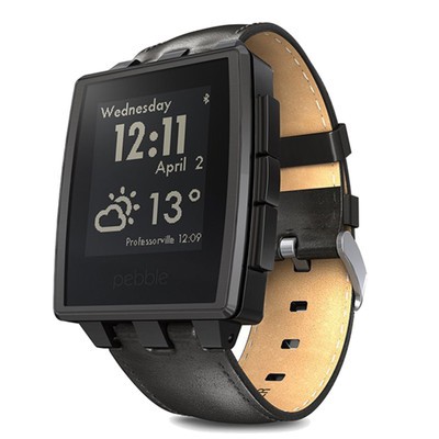 Pebble Smartwatch Steel 401B Black Very Good musicMagpie Store
