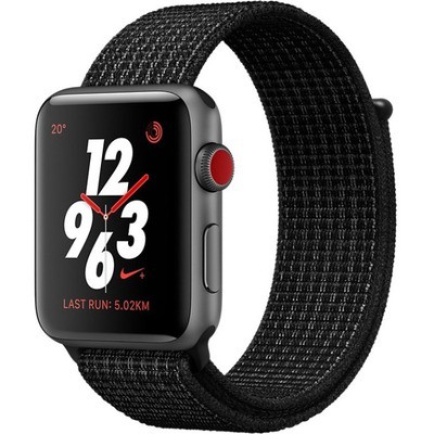 apple watch nike sport band pure platinum black