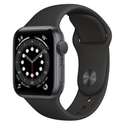 Apple Watch Series 6 GPS Space Grey Aluminium 44mm Black Sport Band - Good