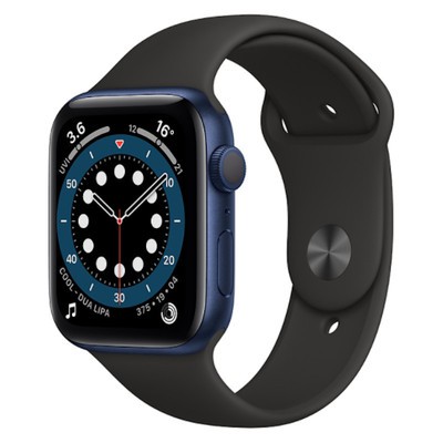 Apple Watch Series 6 GPS Blue Aluminium 44mm Black Sport Band - Good