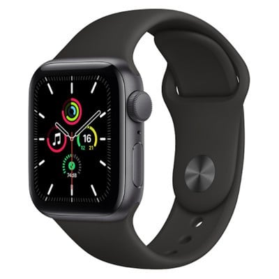 Apple Watch SE GPS Space Grey Aluminium 40mm Black Sport Band - Very Good