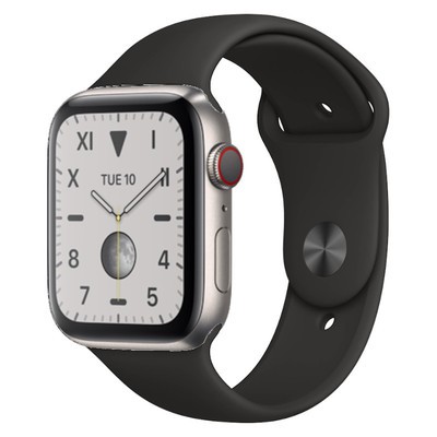 Apple Watch Series 5 GPS+Cellular Titanium 44MM Black Sport Band
