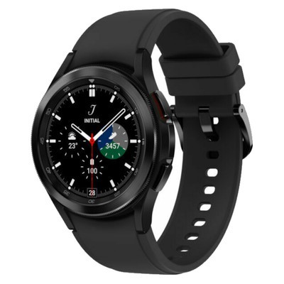 Samsung Galaxy Watch4 LTE Black 40mm Black Silicone Strap Unlocked - Pristine