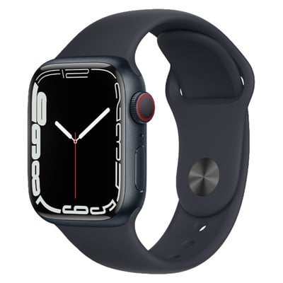 Apple Watch Series 7 GPS + Cellular Midnight Aluminium 41mm Black Sport Band - Very Good Apple Watch Series 7 GPS + Cellular Midnight Aluminium 41mm Black Sport Band - Very Good