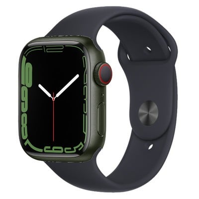 Apple Watch Series 7 GPS + Cellular Green Aluminium 45mm Black Sport Band - Pristine
