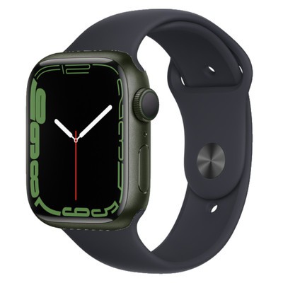 Apple Watch Series 7 GPS Green Aluminium 45mm Black Sport Band - Good