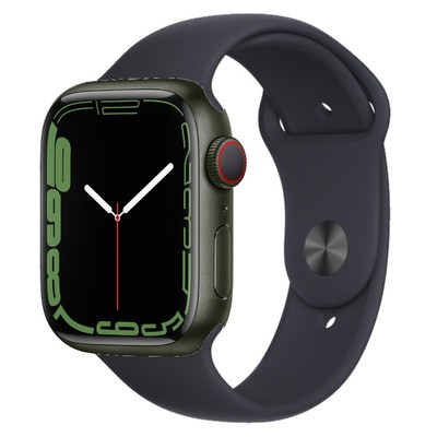 Apple Watch Series 7 GPS + Cellular Green Aluminium 41mm Black Sport Band - Good