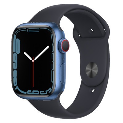 Apple Watch Series 7 GPS + Cellular Blue Aluminium 45mm Black Sport Band - Good