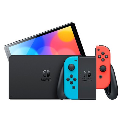 Nintendo Switch OLED Neon Blue / Neon Red - Very Good