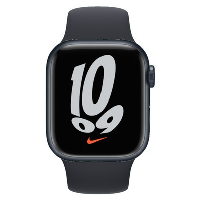 Apple Watch Nike Series 7 GPS Midnight Aluminium 45mm Black Sport Band - Pristine