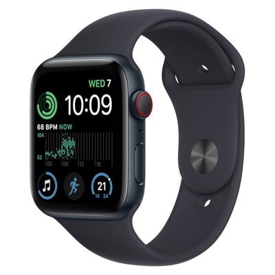 Apple Watch SE (2022) GPS + Cellular Midnight Aluminium 44mm Black Sport Band - Very Good