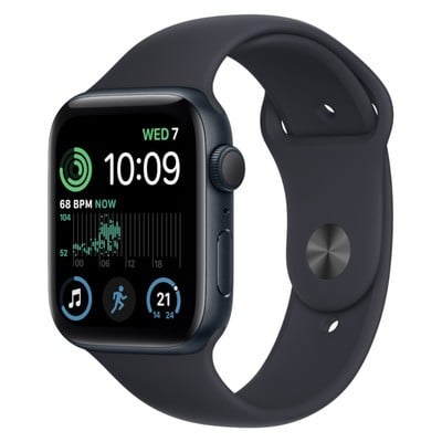 Apple Watch SE (2022) GPS Midnight Aluminium 44mm Black Sport Band - Very Good
