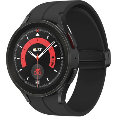 Samsung Galaxy Watch5 Pro GPS Black Titanium 45mm Black Sport Band - Pristine