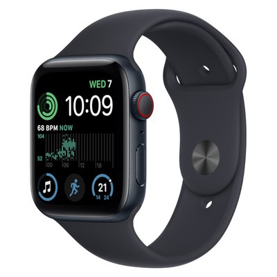 Apple Watch SE (2022) GPS + Cellular Midnight Aluminium 44mm Black Sport Band - Good