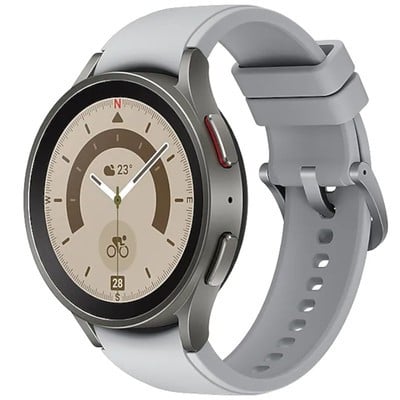 Samsung Galaxy Watch5 Pro LTE Grey Titanium 45mm Grey Sport Band Unlocked - Very Good