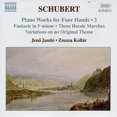 Franz Schubert - Piano Works for Four Hands Vol. 3 (Jando, Kollar) CD Album - Used