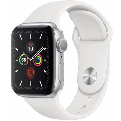 Apple Watch Series 5 GPS Silver Aluminium 40mm White Sport Band - Good
