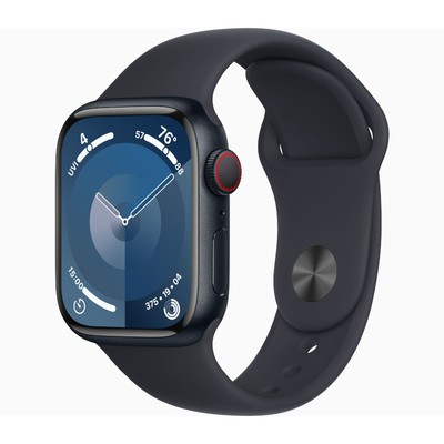 Apple Watch Series 9 GPS Cellular Midnight Aluminium 45MM Black Sport Band musicMagpie Store