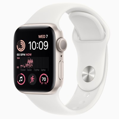 Apple Watch SE (2022) GPS Starlight Aluminium 44mm Starlight Sport Band - Good