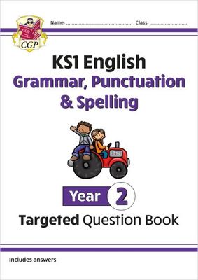 KS1 English Year 2 Grammar, Punctuation & Spelling Targeted Question Book (with Answers) - CGP Books - Paperback - Used