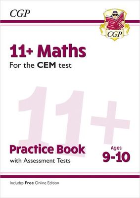 11+ CEM Maths Practice Book & Assessment Tests - Ages 9-10 (with Online Edition) - CGP Books - Paperback - Used