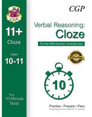 10-Minute Tests for 11+ Verbal Reasoning: Cloze Ages 10-11 (Book 1) - CEM Test - CGP Books - Paperback - Used