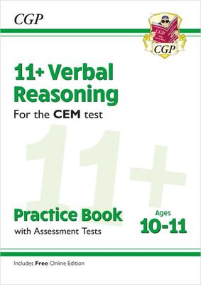 11+ CEM Verbal Reasoning Practice Book & Assessment Tests - Ages 10-11 (with Online Edition) - CGP Books - Paperback - Used