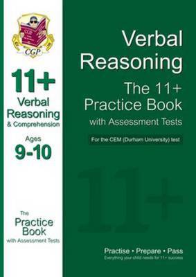 11+ Verbal Reasoning Practice Book with Assessment Tests (Ages 9-10) for the CEM Test - CGP Books - Paperback - Used