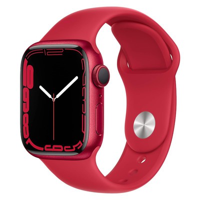 Apple Watch Series 7 GPS Red Aluminium 45mm (PRODUCT)RED Sport Band - Good