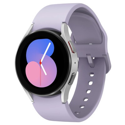 Samsung Galaxy Watch5 Bluetooth Silver 40mm Purple Sport Band - Good