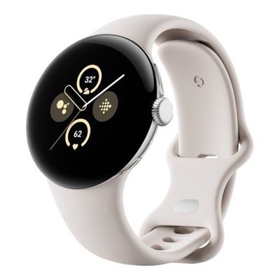 Google Pixel Watch 2 Bluetooth Polished Silver Aluminium 41mm Bay Active Band - Good