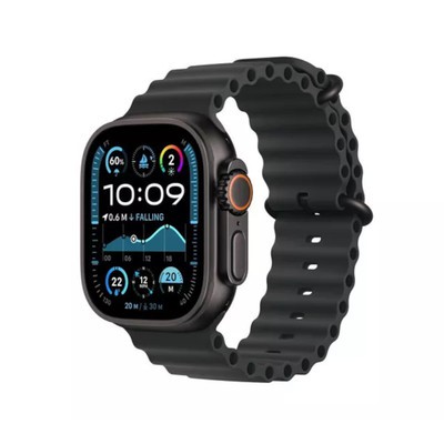 Apple Watch Ultra 2 GPS + Cellular Black Titanium 49MM Black Ocean Band - Very Good Apple Watch Ultra 2 GPS + Cellular Black Titanium 49MM Black Ocean Band - Very Good