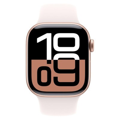 Apple Watch Series 10 GPS Rose Gold Aluminium 42MM Light Blush Sport Band view 2