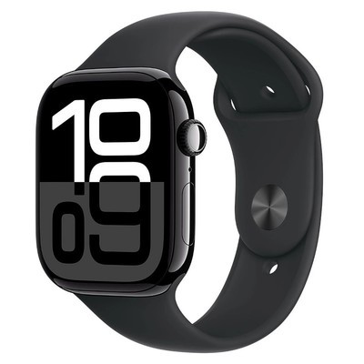 Apple Watch Series 10 GPS Jet Black Aluminium 46mm Black Sport Band - Good