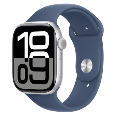 Apple Watch Series 10 GPS + Cellular Silver Aluminium 46mm Denim Sport Band - Good Apple Watch Series 10 GPS + Cellular Silver Aluminium 46mm Denim Sport Band - Good