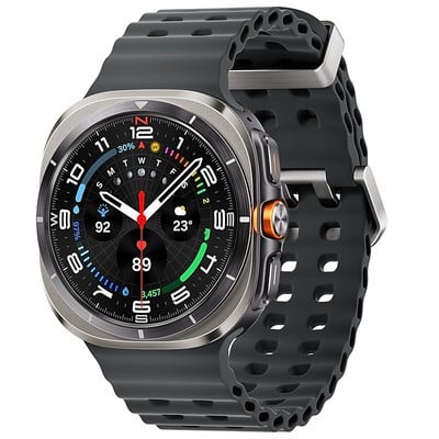 Samsung Galaxy Watch Ultra LTE Titanium Silver 47MM Marine Band Dark Grey Unlocked - Very Good