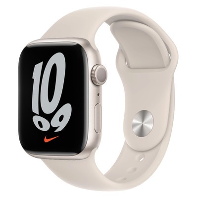 Apple Watch Nike Series 7 GPS + Cellular Starlight Aluminium 41mm Starlight Sport Band - Good