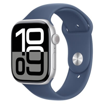 Apple Watch Series 10 GPS Silver Aluminium 46mm Denim Sport Band - Good
