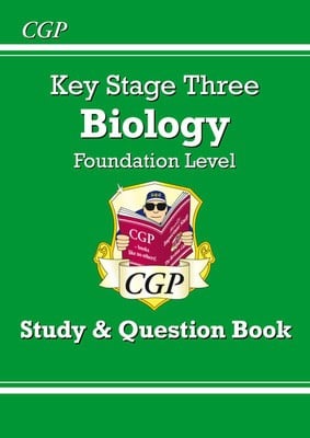 KS3 Biology Study & Question Book - Foundation - CGP Books - Paperback - Used