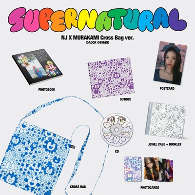 NewJeans - NewJeans 'Supernatural' NJ X MURAKAMI (Cross Bag Ver.) CD Album - Used